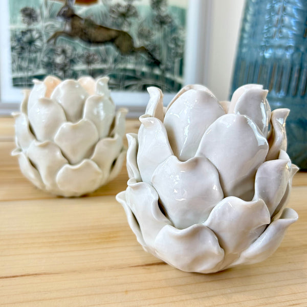 Ceramic Artichoke Tea Light Holder