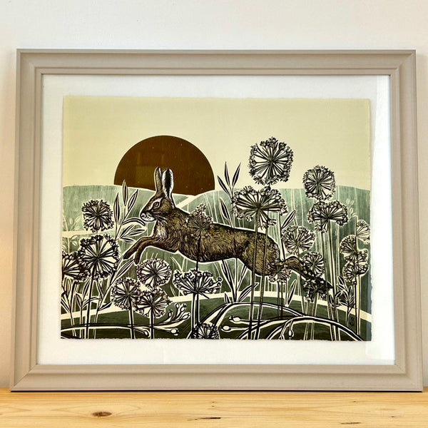 Sunset Hare Framed Print I