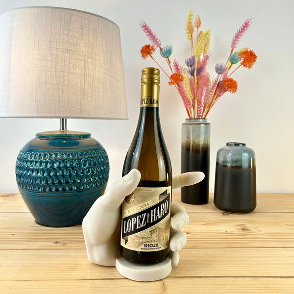 White Hand Wine Bottle Holder
