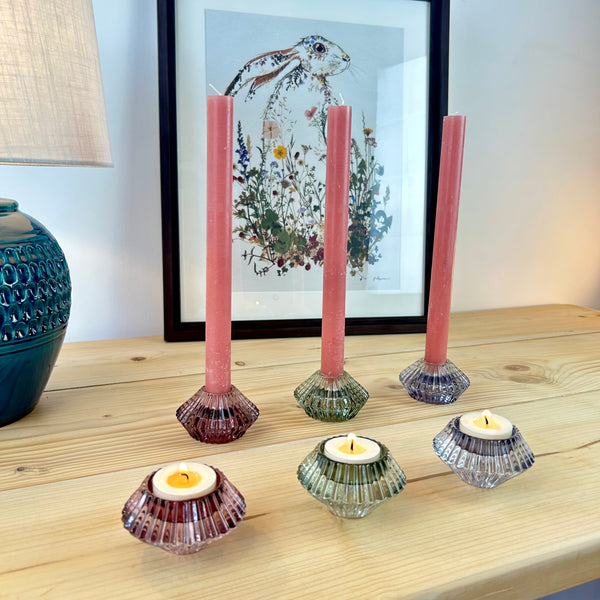 Ava Glass Candle Holder