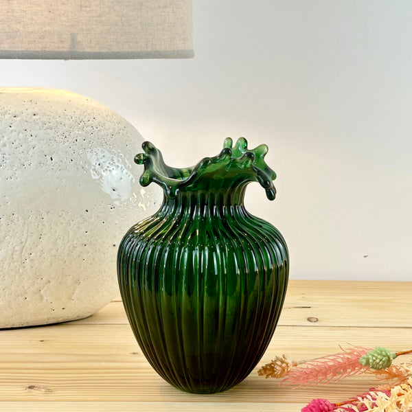 Ribbed Wave Vase