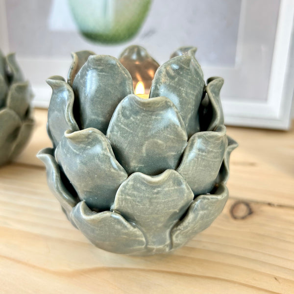 Ceramic Artichoke Tea Light Holder
