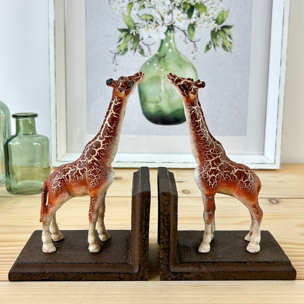 Cast Iron Giraffe Bookends