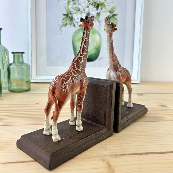 Cast Iron Giraffe Bookends