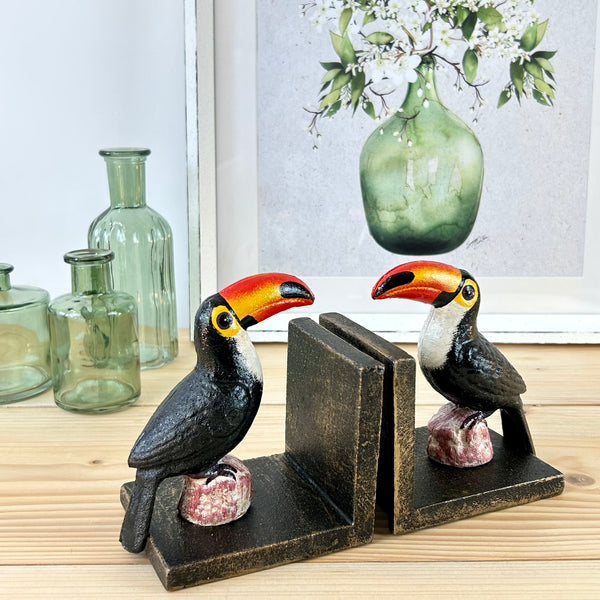 Cast Iron Toucan Bookends