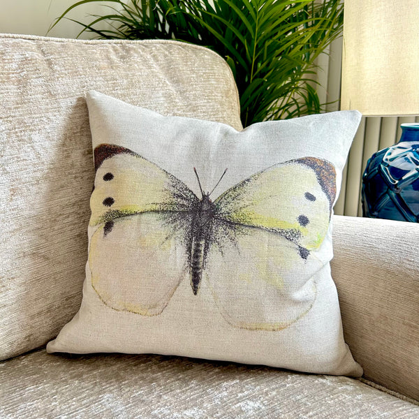 Linen Multiple Bee Print Cushion