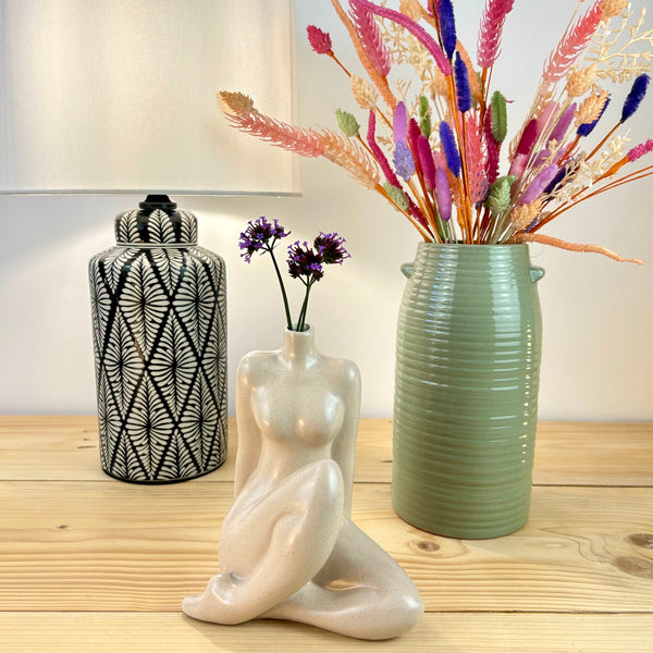 Sitting Female Pose Bud Vase