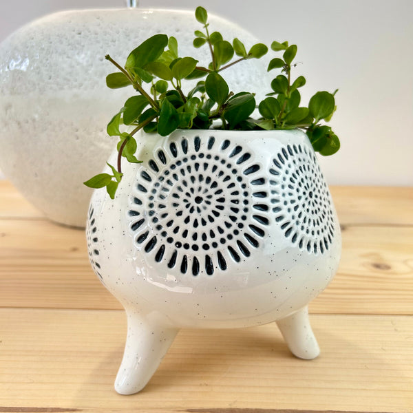Sunburst Tripod Plant Pot