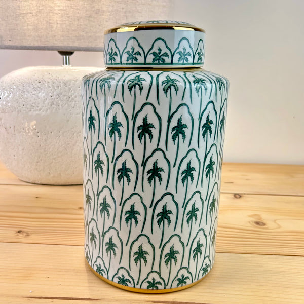 Palm Leaf Lidded Jar