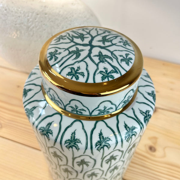Palm Leaf Lidded Jar