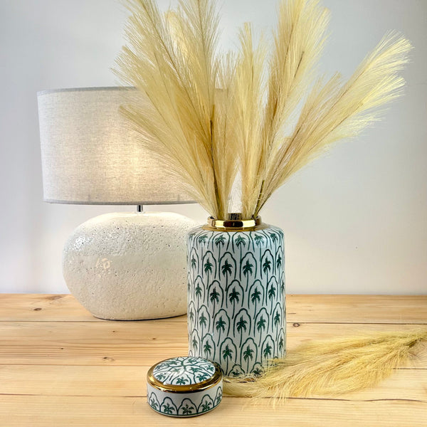 Palm Leaf Lidded Jar