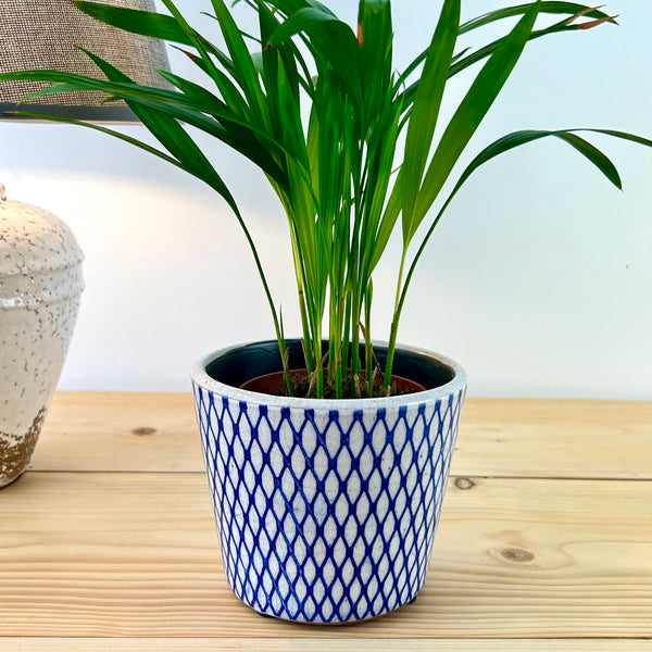 Blue Rustic Plant Pot