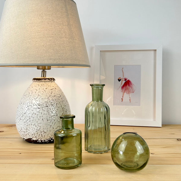 Vintage Green Bud Vases