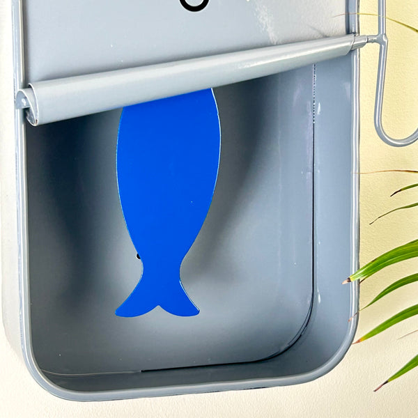 Grey Sardine Tin Clock