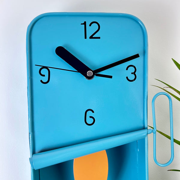 Blue Sardine Tin Clock