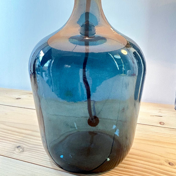 Recycled Glass Blue Lamp