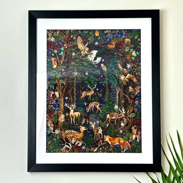 Midnight Forest Framed Print