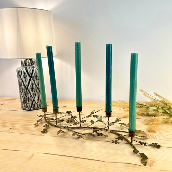 Trailing Leaves Dinner Candle Holder