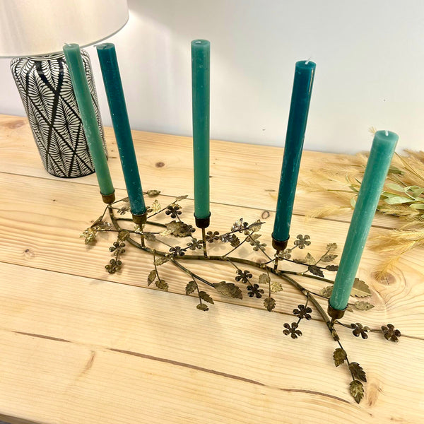 Trailing Leaves Dinner Candle Holder