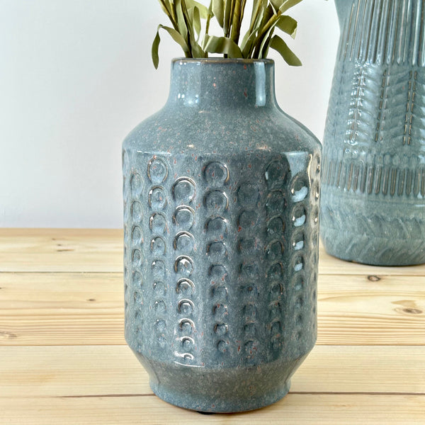 Dimple Textured Ceramic Vase