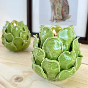 Ceramic Artichoke Tea Light Holder