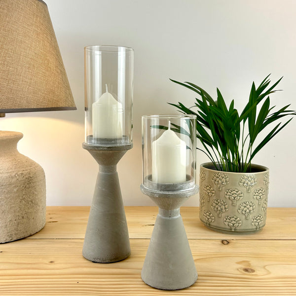 Concrete Hurricane Candle Holders