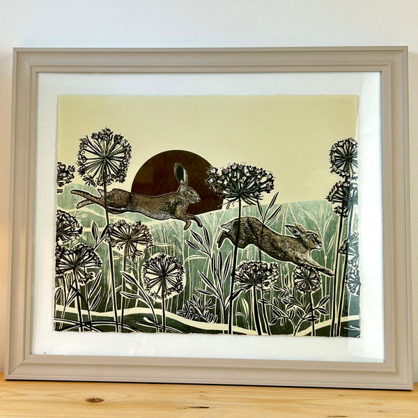 Sunset Hare Framed Print I
