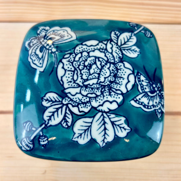 Floral Lidded Ceramic Box