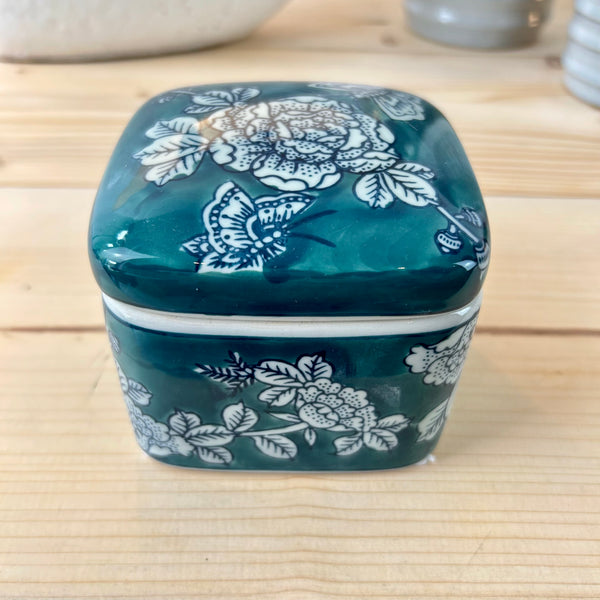 Floral Lidded Ceramic Box