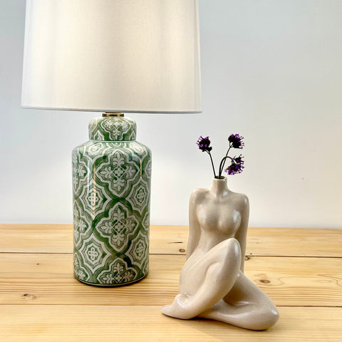 Sitting Female Pose Bud Vase