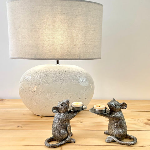 Silver Mice Candle Holder