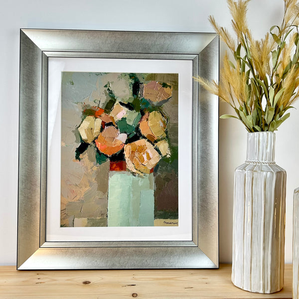 Rosa Vase Framed Print