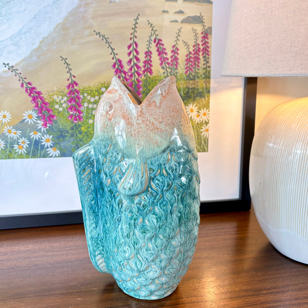 Two Tone Ceramic Fish Vase