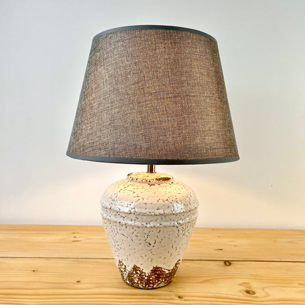 Portree Distressed Lamp Base with Shade