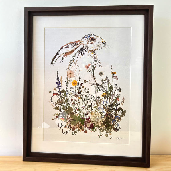 Hedgerow Hare Framed Print