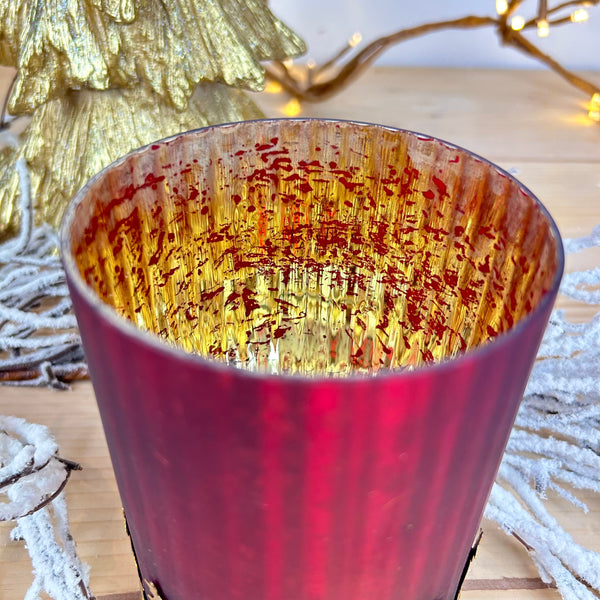 Christmas Tree Hurricane Candle Holder