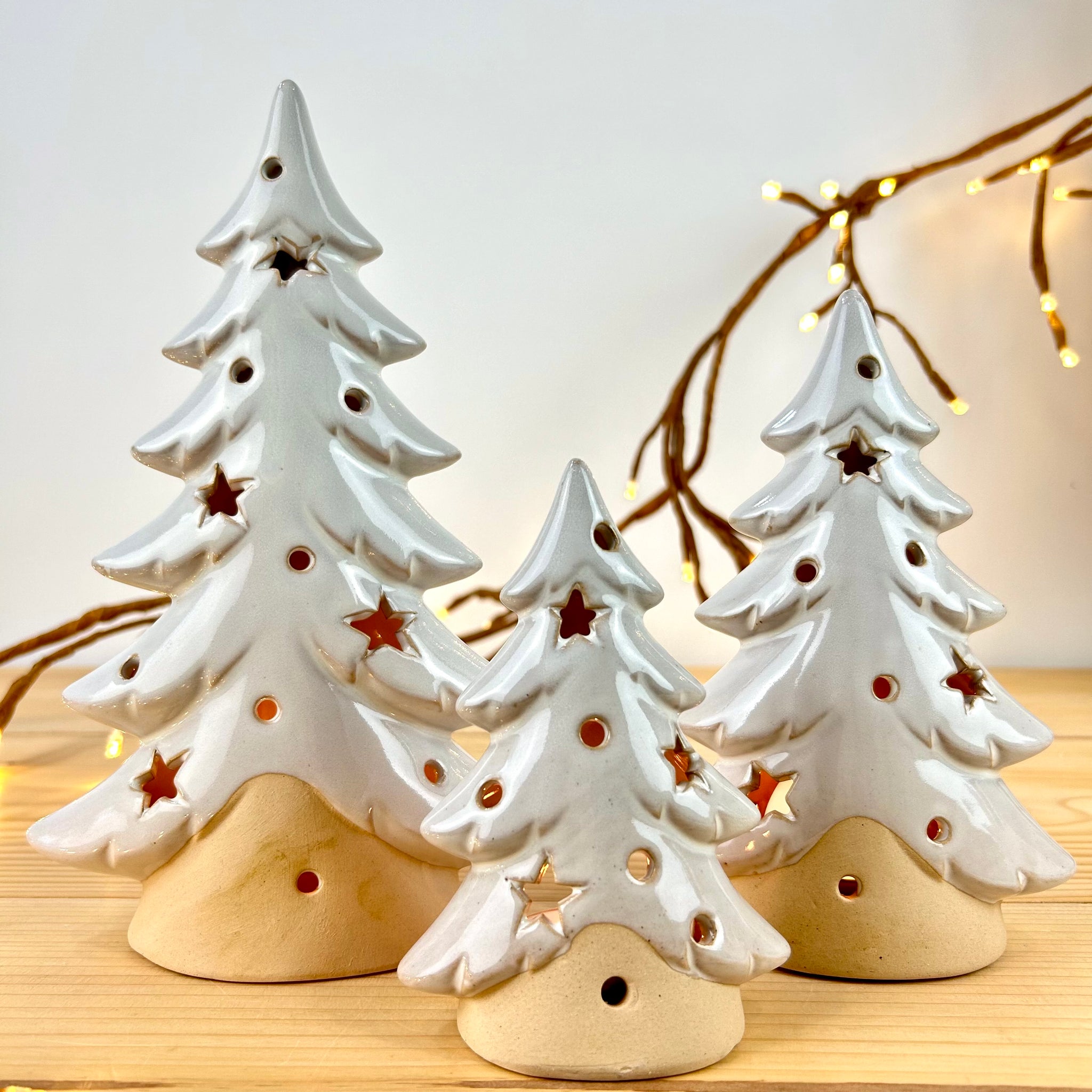 Ceramic Christmas Tree Tea Light Holder