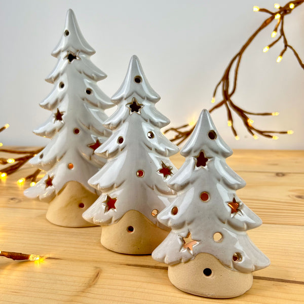 Ceramic Christmas Tree Tea Light Holder