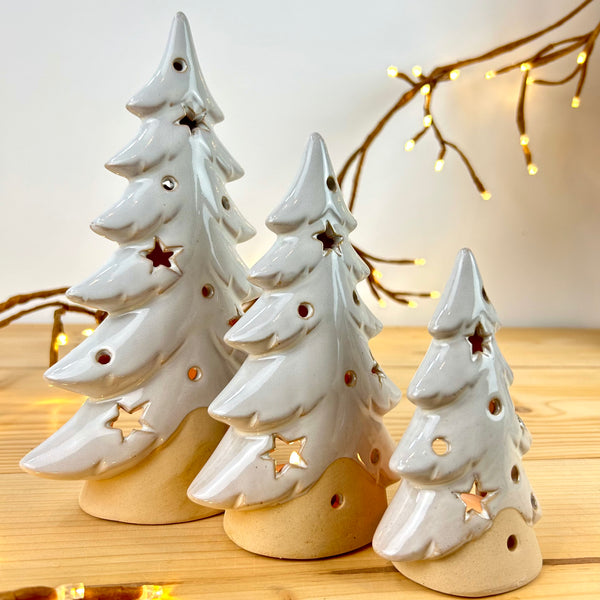 Ceramic Christmas Tree Tea Light Holder