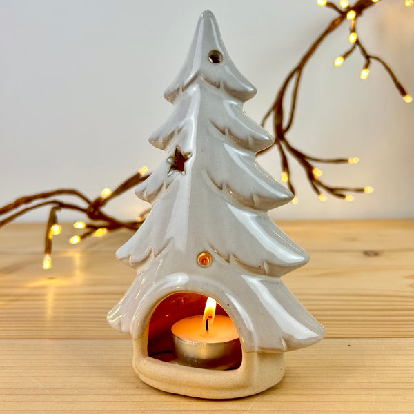 Ceramic Christmas Tree Tea Light Holder