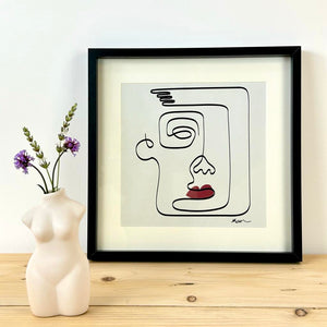 Abstract Face Framed Print II