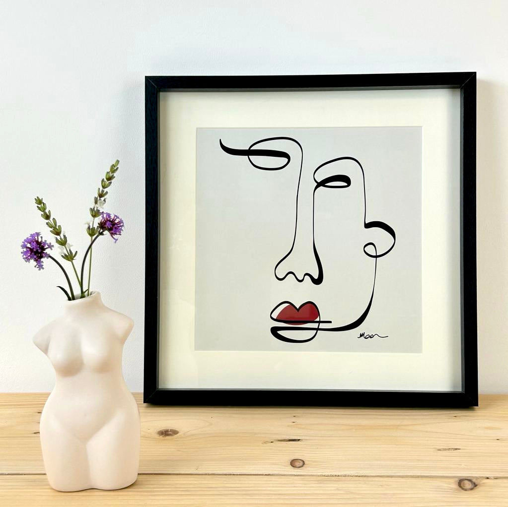 Abstract Face Framed Print III