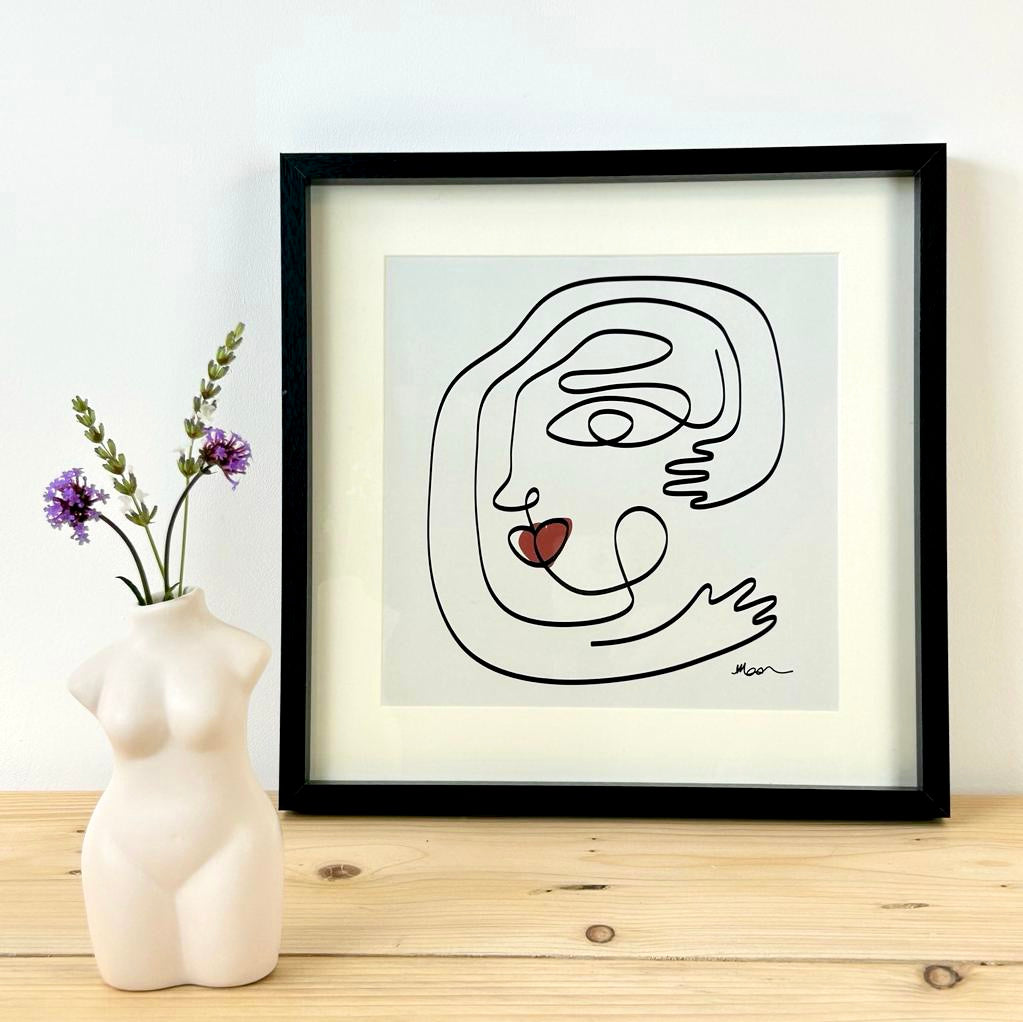 Abstract Face Framed Print I