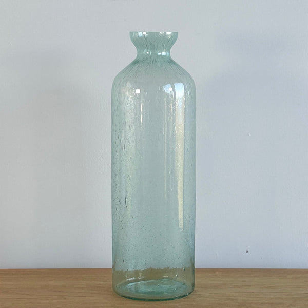 Hand Blown Recycled Glass Bottle Vase